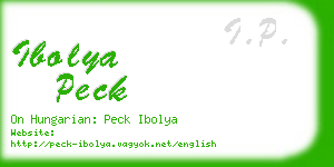 ibolya peck business card